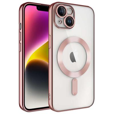 Apple iPhone 14 Uyumlu Kılıf Kamera Korumalı M-safe Wireless Şarj Özellikli Zore Demre Kapak