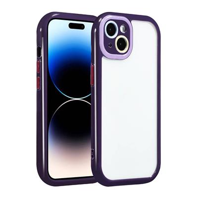 Apple iPhone 14 Uyumlu Kılıf Kamera Korumalı Renkli Kenar ve Çerçeve Tasarımlı Zore Vitamin Kapak