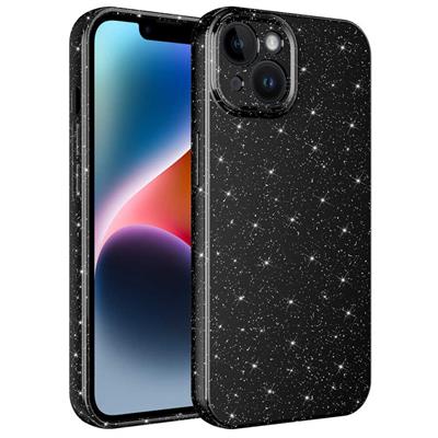 Apple iPhone 14 Uyumlu Kılıf Kamera Korumalı Simli Lüks Zore Koton Kapak