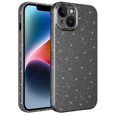 Apple iPhone 14 Uyumlu Kılıf Kamera Korumalı Simli Lüks Zore Koton Kapak