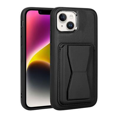 Apple iPhone 14 Uyumlu Kılıf Kartlıklı Standlı ​Pu Deri Zore Memo Kapak