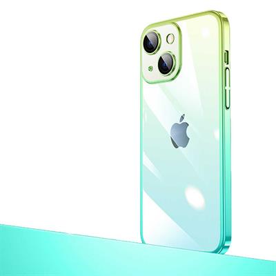Apple iPhone 14 Uyumlu Kılıf Parlak Renk Geçişli Kamera Korumalı Zore Senkron Kapak