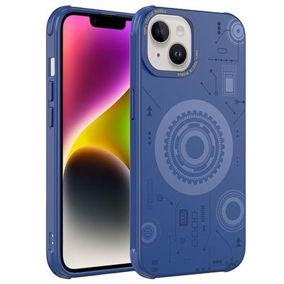 Apple iPhone 14 Uyumlu Kılıf Zore Wireless Şarj Özellikli Desenli Hot Kapak