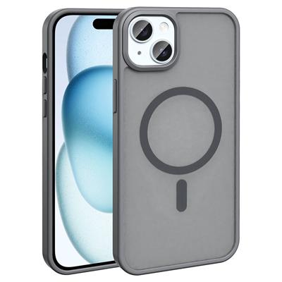 Apple iPhone 15 Plus Uyumlu Kılıf M-safe Şarj Özellikli Mat Arka Yüzey Zore Sio Kapak