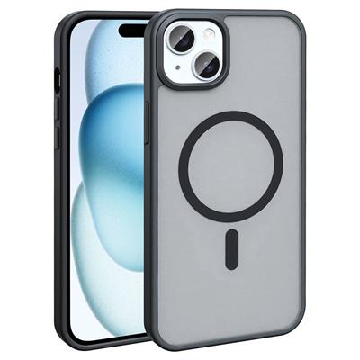 Apple iPhone 15 Plus Uyumlu Kılıf M-safe Şarj Özellikli Mat Arka Yüzey Zore Sio Kapak