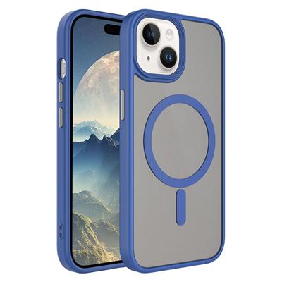 Apple iPhone 15 Plus Uyumlu Kılıf Mat Arka Yüzey Wireless Şarj Özellikli Zore Flet M-safe Kapak