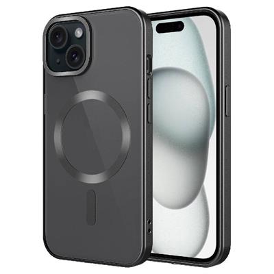 Apple iPhone 15 Plus Uyumlu Kılıf Mat Tasarımlı M-safe Wireless Şarj Özellikli Zore Mat Setro Kapak