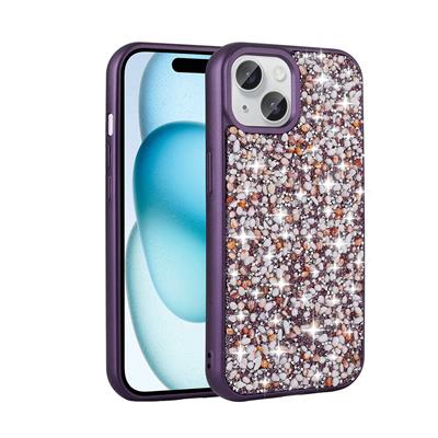 Apple iPhone 15 Plus Uyumlu Kılıf Parlak Taşlı Tasarım Zore Linea Kapak