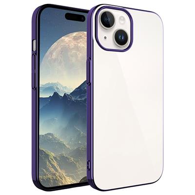 Apple iPhone 15 Plus Uyumlu Kılıf Sert PC Renkli Çerçeveli Zore Riksos Kapak