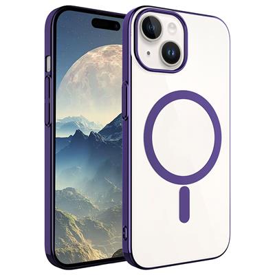 Apple iPhone 15 Plus Uyumlu Kılıf Zore Wireless Şarj Özellikli Pixel M-safe Kapak