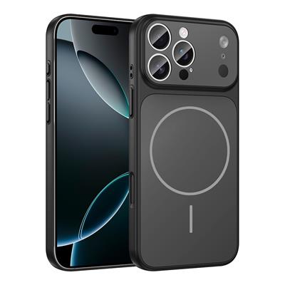 Apple iPhone 15 Pro Max Kılıf Zore M-Safe Şarj Özellikli Kamera Korumalı Formen Kapak