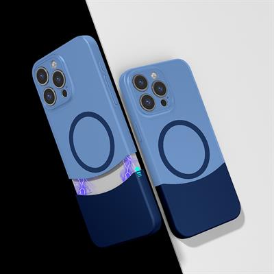 Apple iPhone 15 Pro Max Uyumlu Kılıf M-Safe Şarj Özellikli Mıknatıslı Zore Duble Kapak