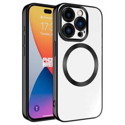 Apple iPhone 15 Pro Max Uyumlu Kılıf M-safe Wireless Şarj Özellikli Zore Setro Silikon