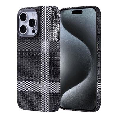 Apple iPhone 15 Pro Max Uyumlu Kılıf M-safe Şarj Özellikli Karbon Fiber Görünümlü Zore Nekst Kapak