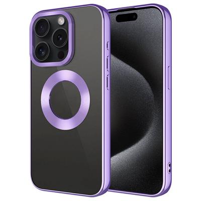 Apple iPhone 15 Pro Max Uyumlu Kılıf Tek Kamera Çerçeveli Logo Gösteren Zore Omega Kapak