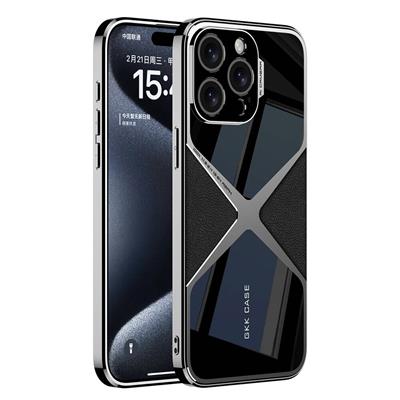 Apple iPhone 15 Pro Max Uyumlu Kılıf Ultra İnce Kamera Korumalı PC + Deri Arka Yüzey Zore X-Pro Kapak
