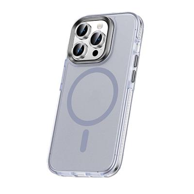 Apple iPhone 15 Pro Uyumlu Kılıf Airbagli M-safe Wireless Şarj Özellikli Lens Koruyuculu Zore Klaptika Kapak