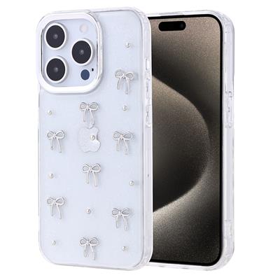 Apple iPhone 15 Pro Uyumlu Kılıf Airbag Tasarımlı Simli Şeffaf Zore Kutup Kapak