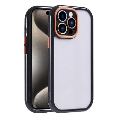 Apple iPhone 15 Pro Uyumlu Kılıf Kamera Korumalı Renkli Kenar ve Çerçeve Tasarımlı Zore Vitamin Kapak