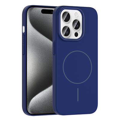 Apple iPhone 15 Pro Uyumlu Kılıf M-safe Şarj Özellikli Zore Ruby Sert Kapak