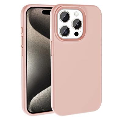 Apple iPhone 15 Pro Uyumlu Kılıf M-safe Şarj Özellikli Sıvı Teknolojili Silinebilir Sert Zore Kivi Kapak