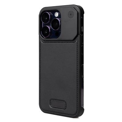 Apple iPhone 15 Pro Uyumlu Kılıf M-safe Şarj Özellikli Mekanizmalı Koku Hazneli Zore Mostar Kapak