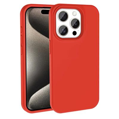 Apple iPhone 15 Pro Uyumlu Kılıf M-safe Şarj Özellikli Sıvı Teknolojili Silinebilir Sert Zore Kivi Kapak