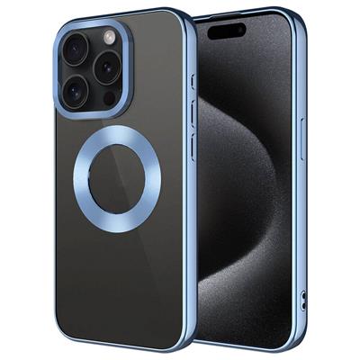 Apple iPhone 15 Pro Uyumlu Kılıf Tek Kamera Çerçeveli Logo Gösteren Zore Omega Kapak