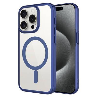 Apple iPhone 15 Pro Uyumlu Kılıf Wireless Şarj Özellikli Sert PC Zore Mat Riksos M-safe Kapak