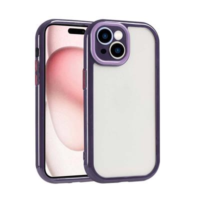 Apple iPhone 15 Uyumlu Kılıf Kamera Korumalı Renkli Kenar ve Çerçeve Tasarımlı Zore Vitamin Kapak