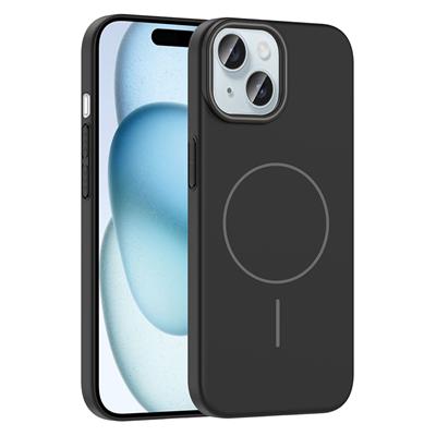 Apple iPhone 15 Uyumlu Kılıf M-safe Şarj Özellikli Zore Ruby Sert Kapak