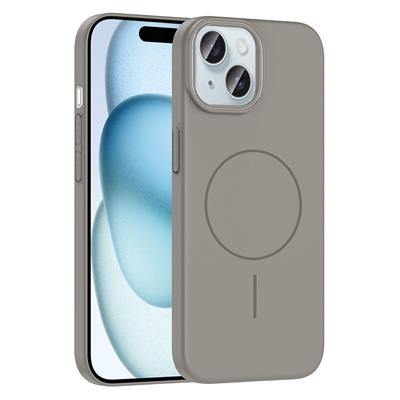 Apple iPhone 15 Uyumlu Kılıf M-safe Şarj Özellikli Zore Ruby Sert Kapak