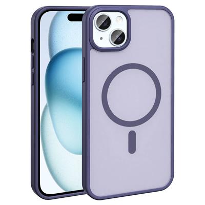 Apple iPhone 15 Uyumlu Kılıf M-safe Şarj Özellikli Mat Arka Yüzey Zore Sio Kapak