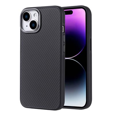 Apple iPhone 15 Uyumlu Kılıf M-safe Şarj Özellikli Karbon Fiber Görünümlü Zore Troy Kapak