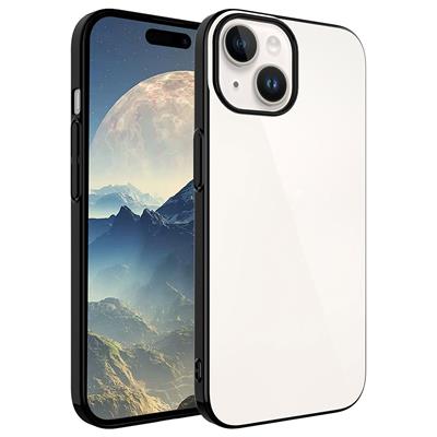 Apple iPhone 15 Uyumlu Kılıf Sert PC Renkli Çerçeveli Zore Riksos Kapak