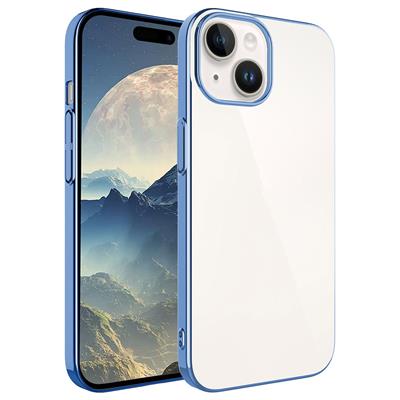 Apple iPhone 15 Uyumlu Kılıf Sert PC Renkli Çerçeveli Zore Riksos Kapak