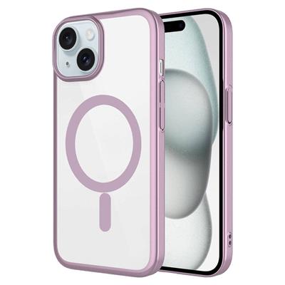 Apple iPhone 15 Uyumlu Kılıf Wireless Şarj Özellikli Sert PC Zore Mat Riksos M-safe Kapak