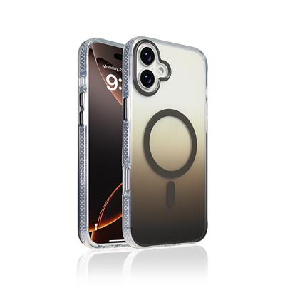 Apple iPhone 16 Kılıf M-safe Şarj Özellikli Transparan Renk Geçişli Zore Toros Kapak