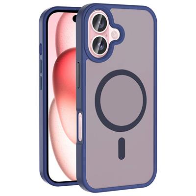 Apple iPhone 16 Plus Uyumlu Kılıf M-safe Şarj Özellikli Mat Arka Yüzey Zore Sio Kapak