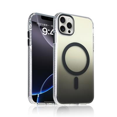 Apple iPhone 16 Pro Kılıf M-safe Şarj Özellikli Transparan Renk Geçişli Zore Toros Kapak