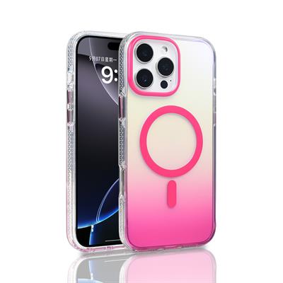 Apple iPhone 16 Pro Max Kılıf M-safe Şarj Özellikli Transparan Renk Geçişli Zore Toros Kapak