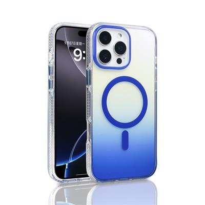 Apple iPhone 16 Pro Max Kılıf M-safe Şarj Özellikli Transparan Renk Geçişli Zore Toros Kapak