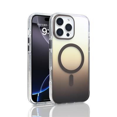 Apple iPhone 16 Pro Max Kılıf M-safe Şarj Özellikli Transparan Renk Geçişli Zore Toros Kapak