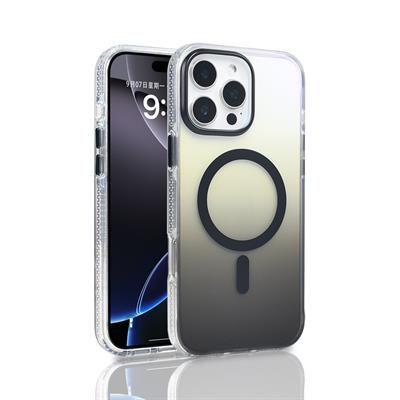 Apple iPhone 16 Pro Max Kılıf M-safe Şarj Özellikli Transparan Renk Geçişli Zore Toros Kapak