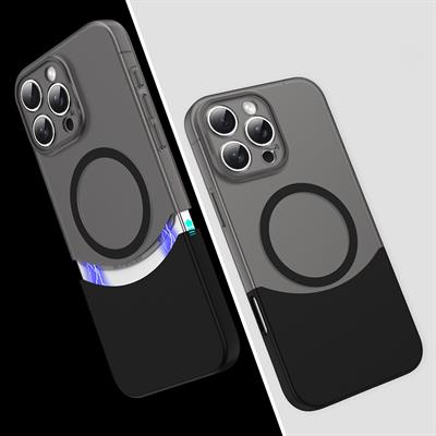 Apple iPhone 16 Pro Max Uyumlu Kılıf M-Safe Şarj Özellikli Mıknatıslı Zore Duble Kapak