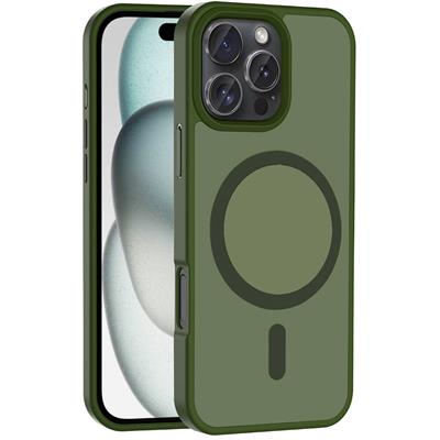 Apple iPhone 16 Pro Uyumlu Kılıf M-safe Şarj Özellikli Mat Arka Yüzey Zore Sio Kapak