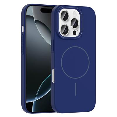 Apple iPhone 16 Pro Uyumlu Kılıf M-safe Şarj Özellikli Zore Ruby Sert Kapak