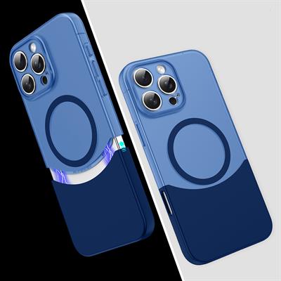 Apple iPhone 16 Pro Uyumlu Kılıf M-Safe Şarj Özellikli Mıknatıslı Zore Duble Kapak
