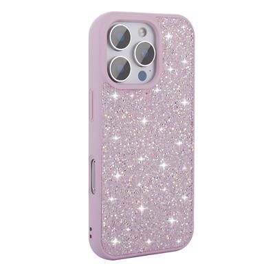 Apple iPhone 16 Pro Uyumlu Kılıf Parlak Taşlı Tasarım Zore Pırlanta Kapak