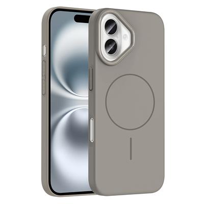 Apple iPhone 16 Uyumlu Kılıf M-safe Şarj Özellikli Zore Ruby Sert Kapak